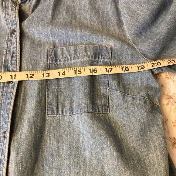 Style & Co. Classic Denim Blouse Size L - Picture 5 of 7